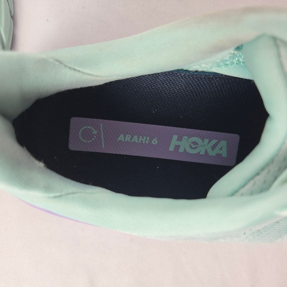 Hoka Arahi 6 Running Shoes Women 7B Ocean Blue and Lilac - Picture 4 of 11